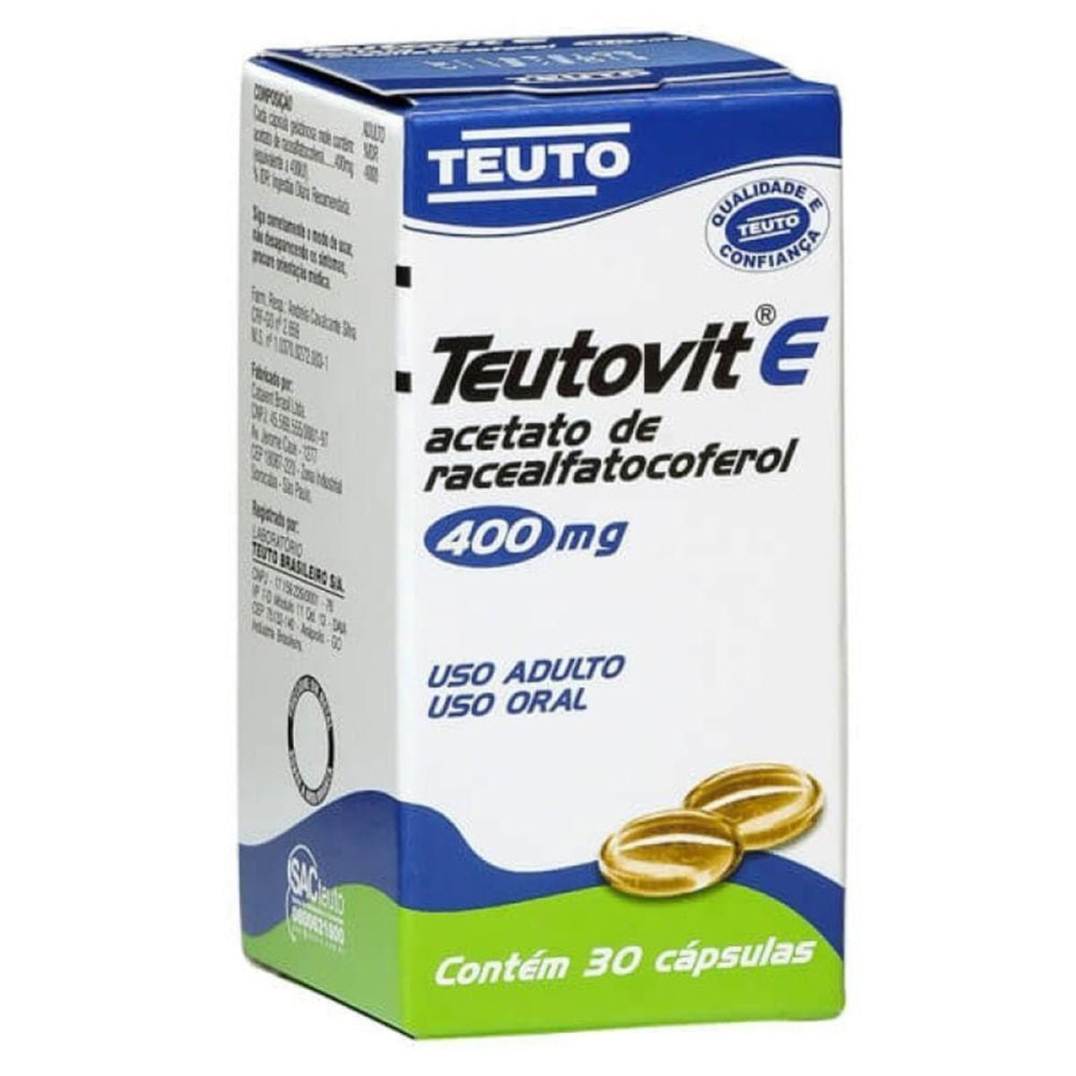 Teutovit E 400 mg 30 cápsulas