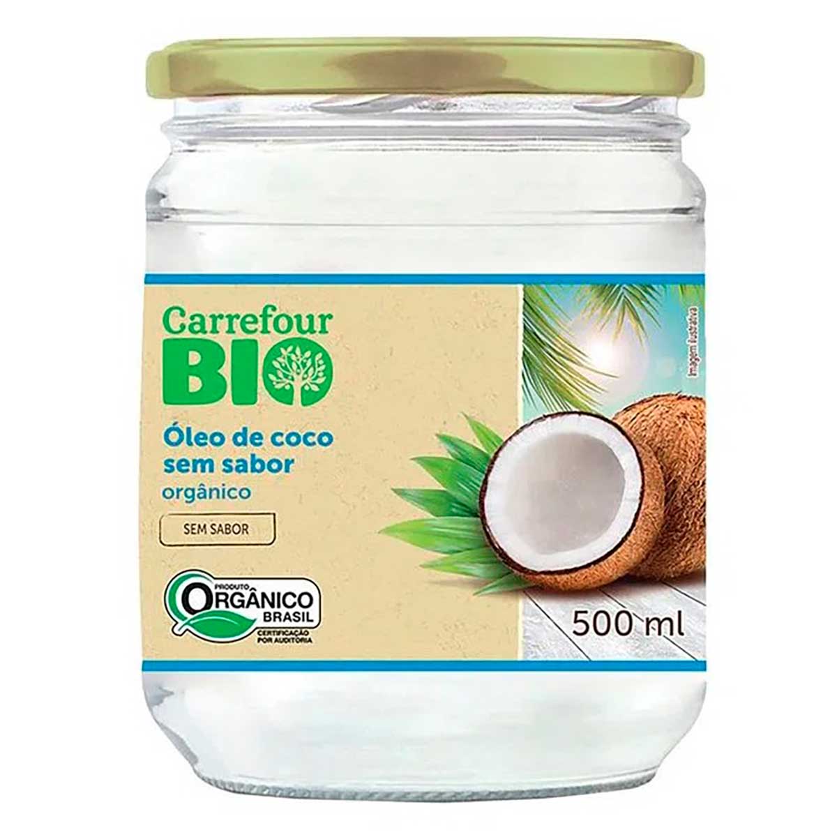 Óleo de Coco sem Sabor Orgânico Carrefour Bio 500 ml