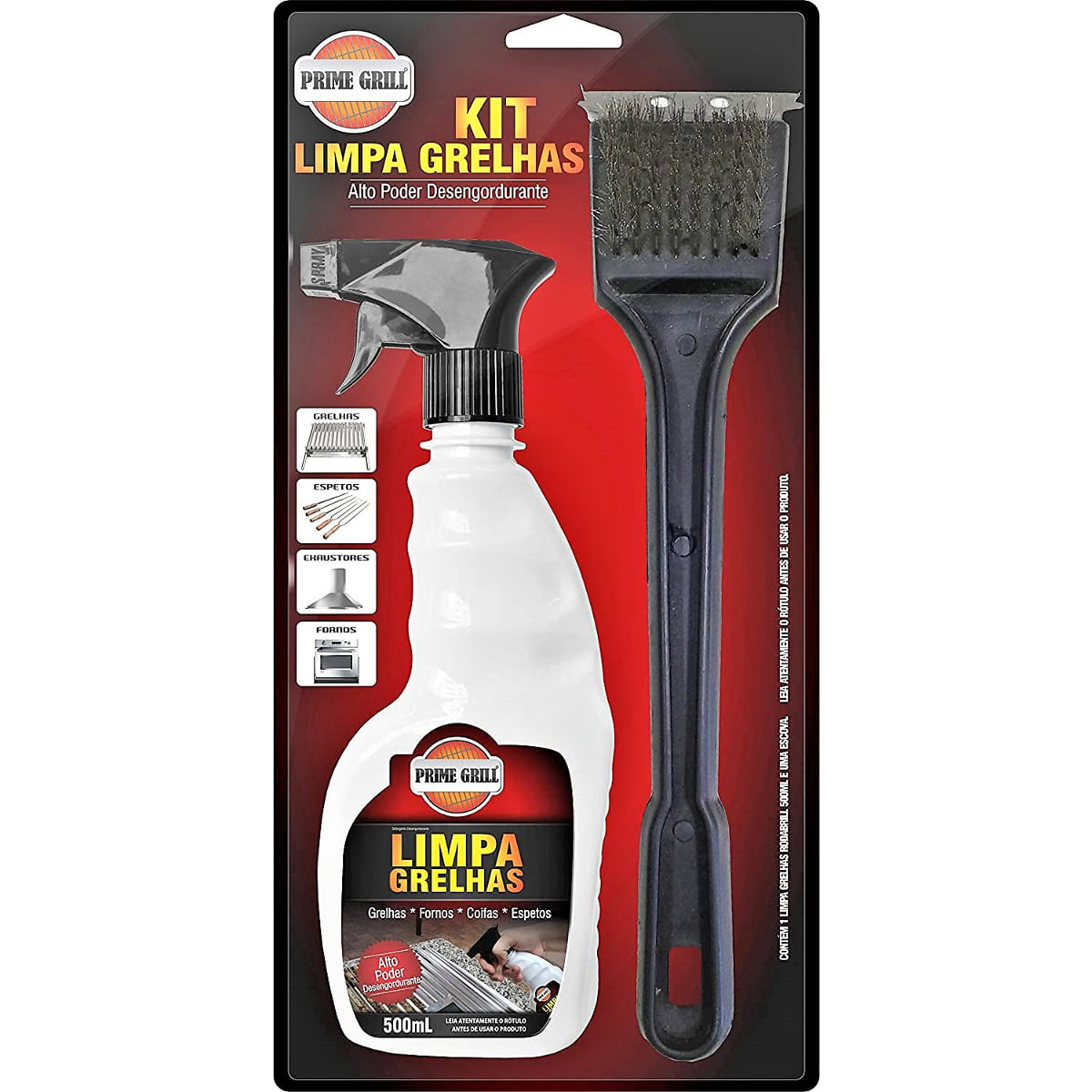 Kit Limpa Grelhas Prime Grill 500 ml