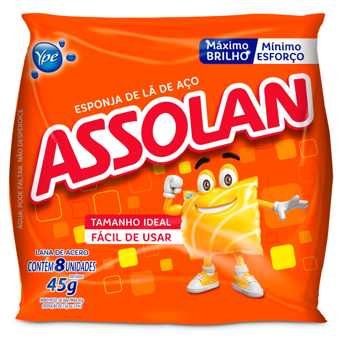 Lã de Aço Assolan 8 unidades 45g