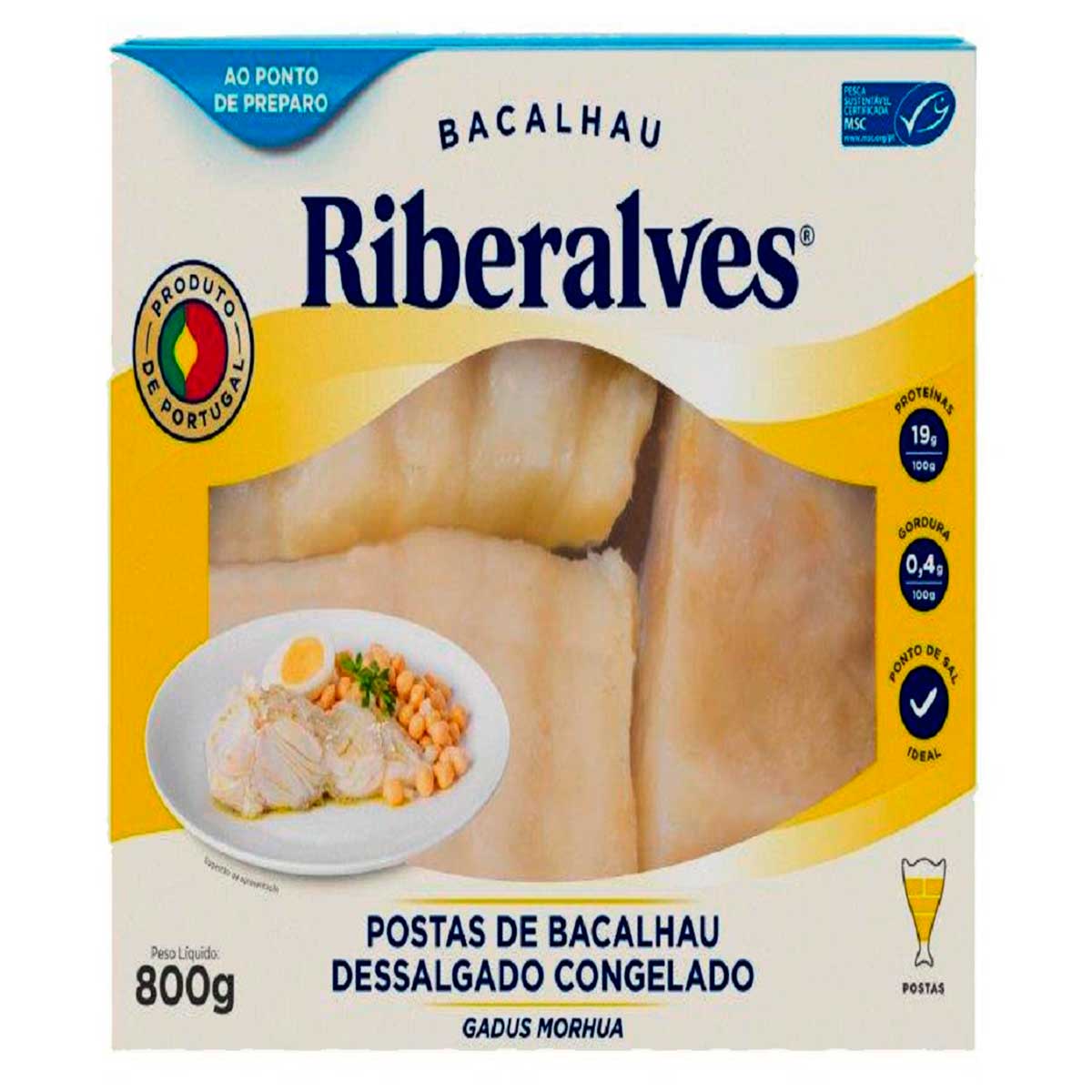 Posta De Bacalhau Dessalgado Riberalves 800 g | Carrefour