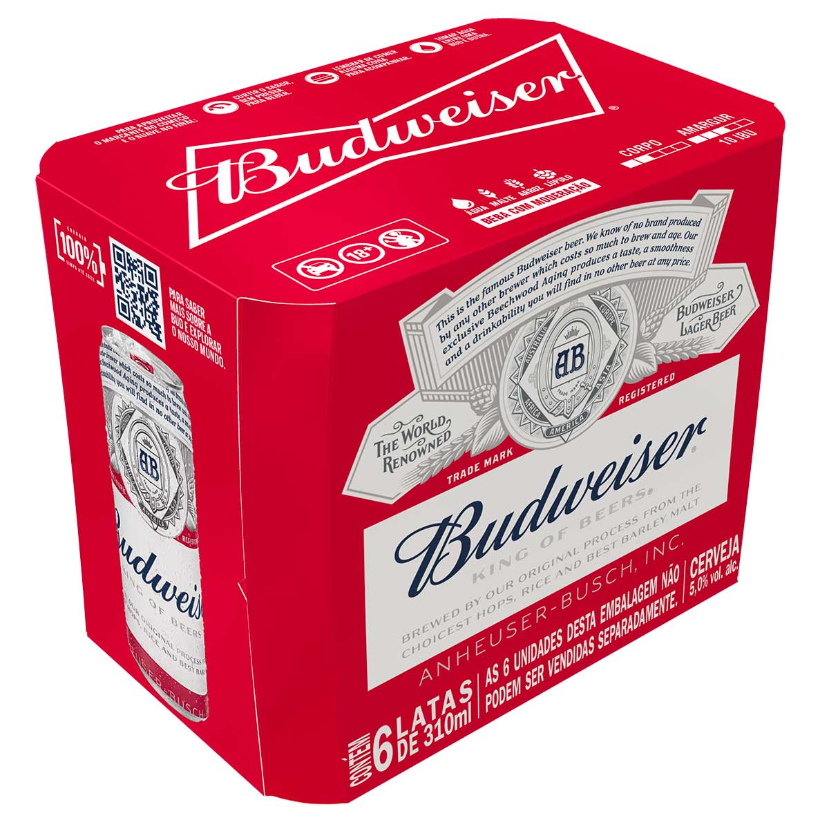 Cerveja Budweiser 330ml Pack (6 Unidades) - bud-dealer