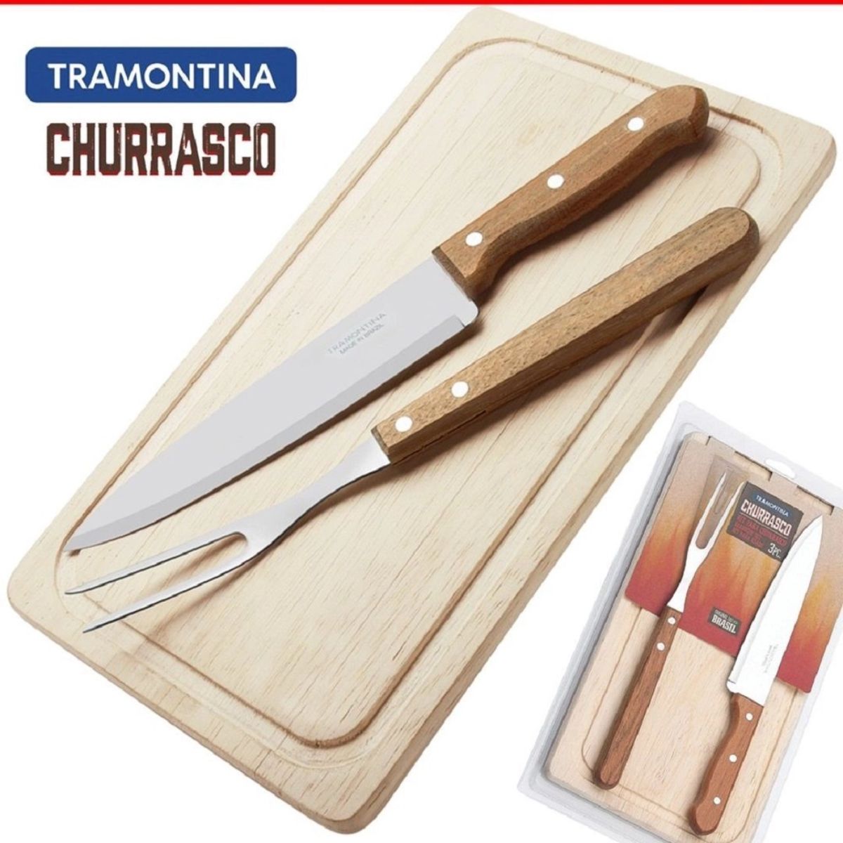 Kit garfos e facas linha Churrasco Tramontina inox