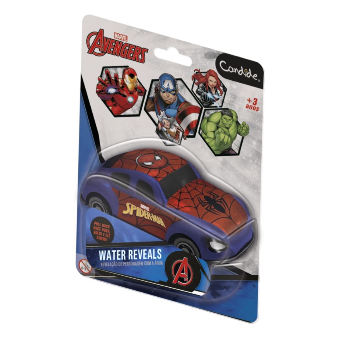 Mini Carrinho Pull Back Avengers Candide