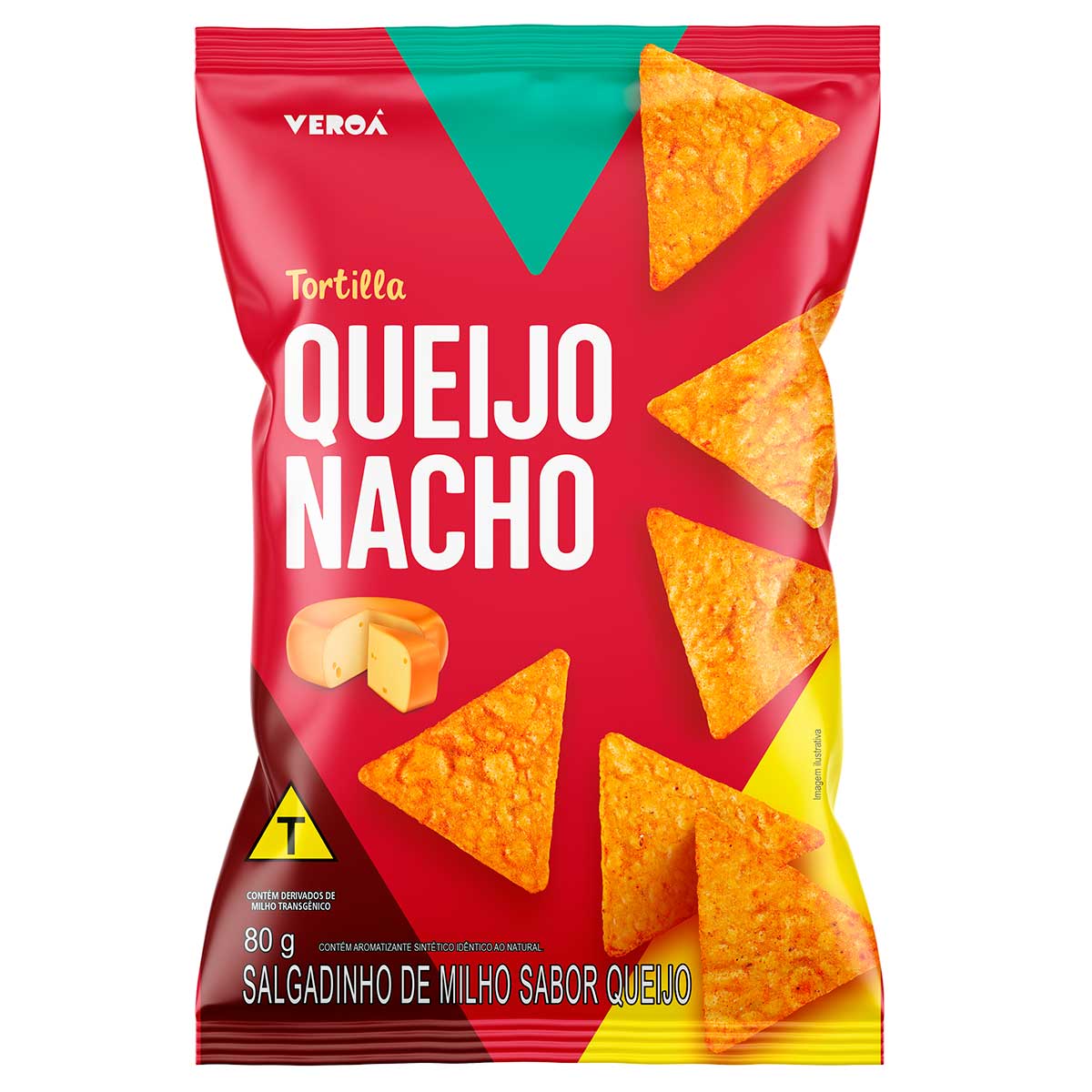 Salgadinho à Base de Milho Carrefour Veroá Sabor Queijo Nacho 80g