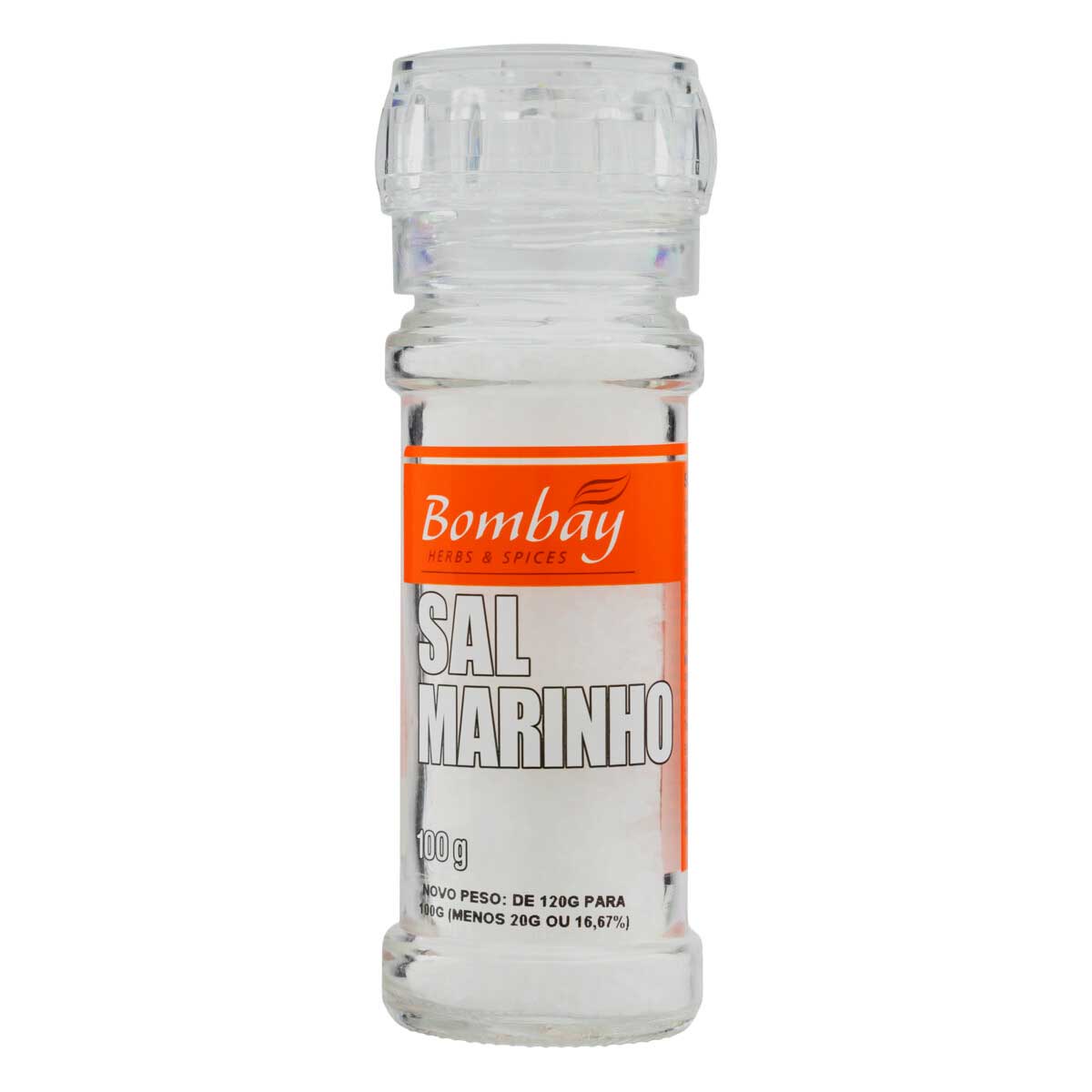 Sal Marinho com Moedor Bombay Herbs & Spices 100g