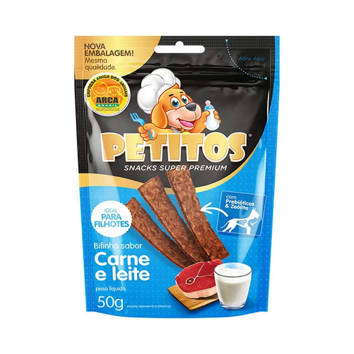 Bifinho para Cães Petitos Sabor Carne 50 g