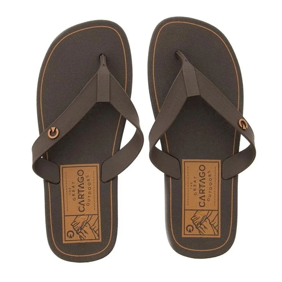 Chinelo Cartago Atlanta Marrom Tamanho 39