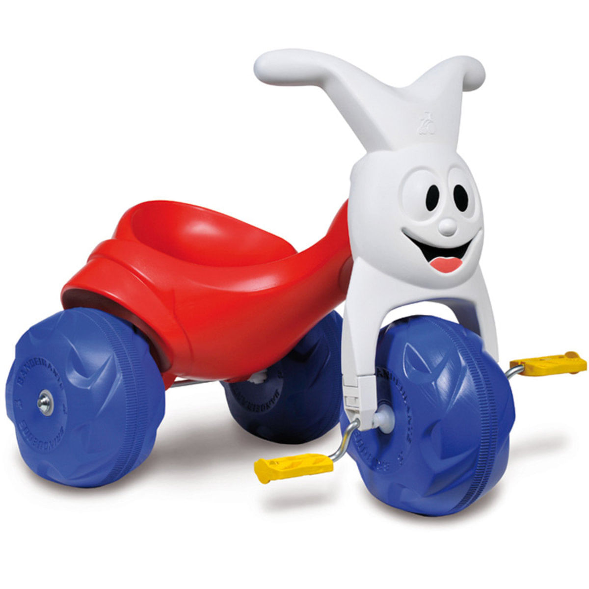 Triciclo Azul Motoca Criança Desmontavel Adesivos Menino em
