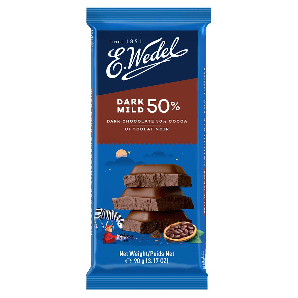 Chocolate Meio Amargo 50% Wedel 90g