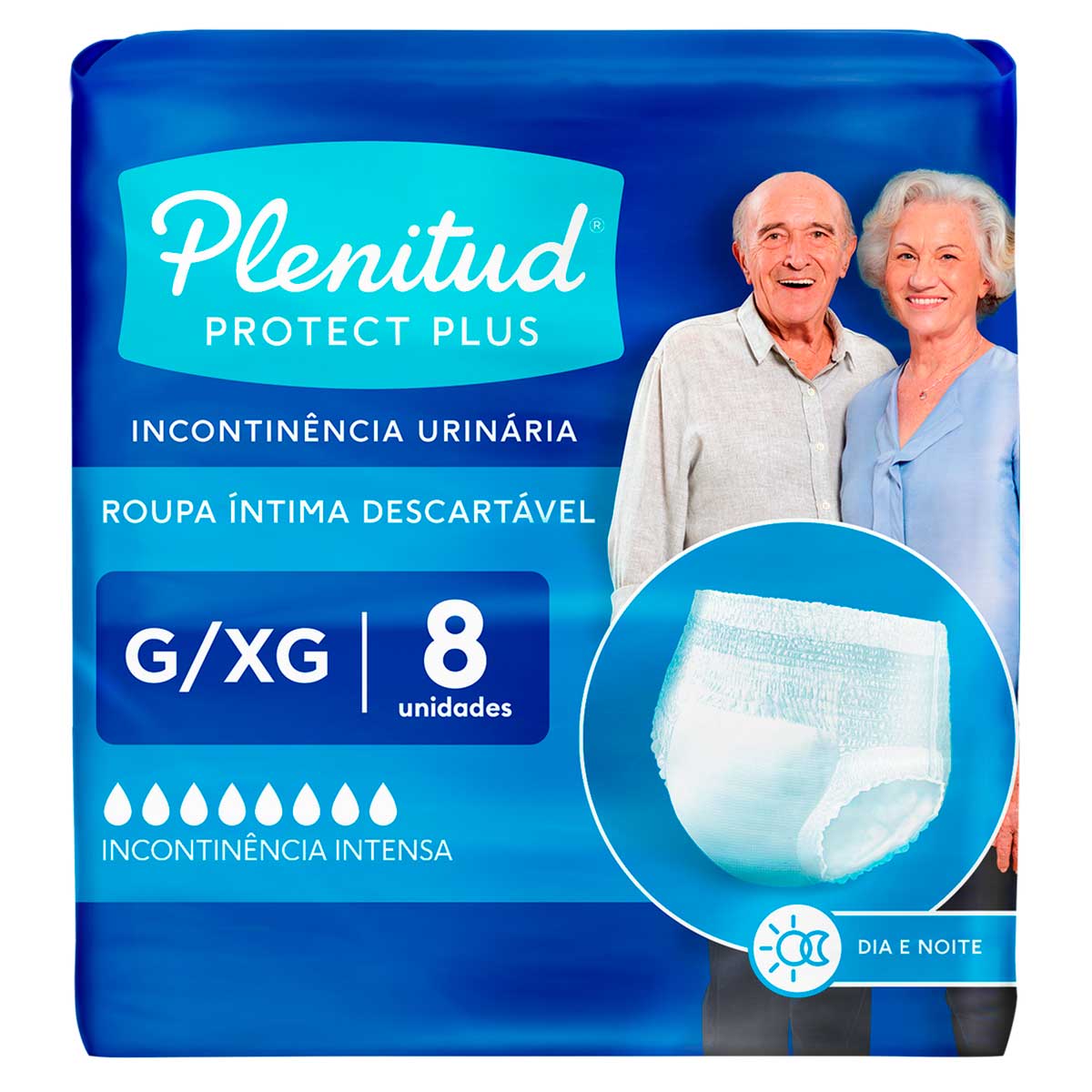 Roupa Íntima Plenitud Plus para Incontinência G/XG 8 Unidades
