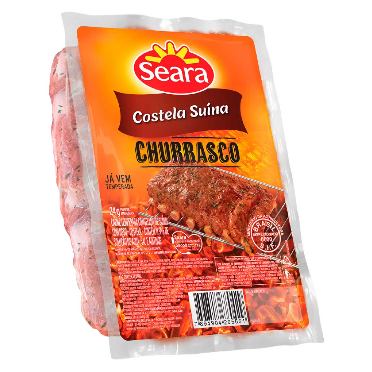 Costela Suína Temperada Churrasco Seara Aprox. 880g