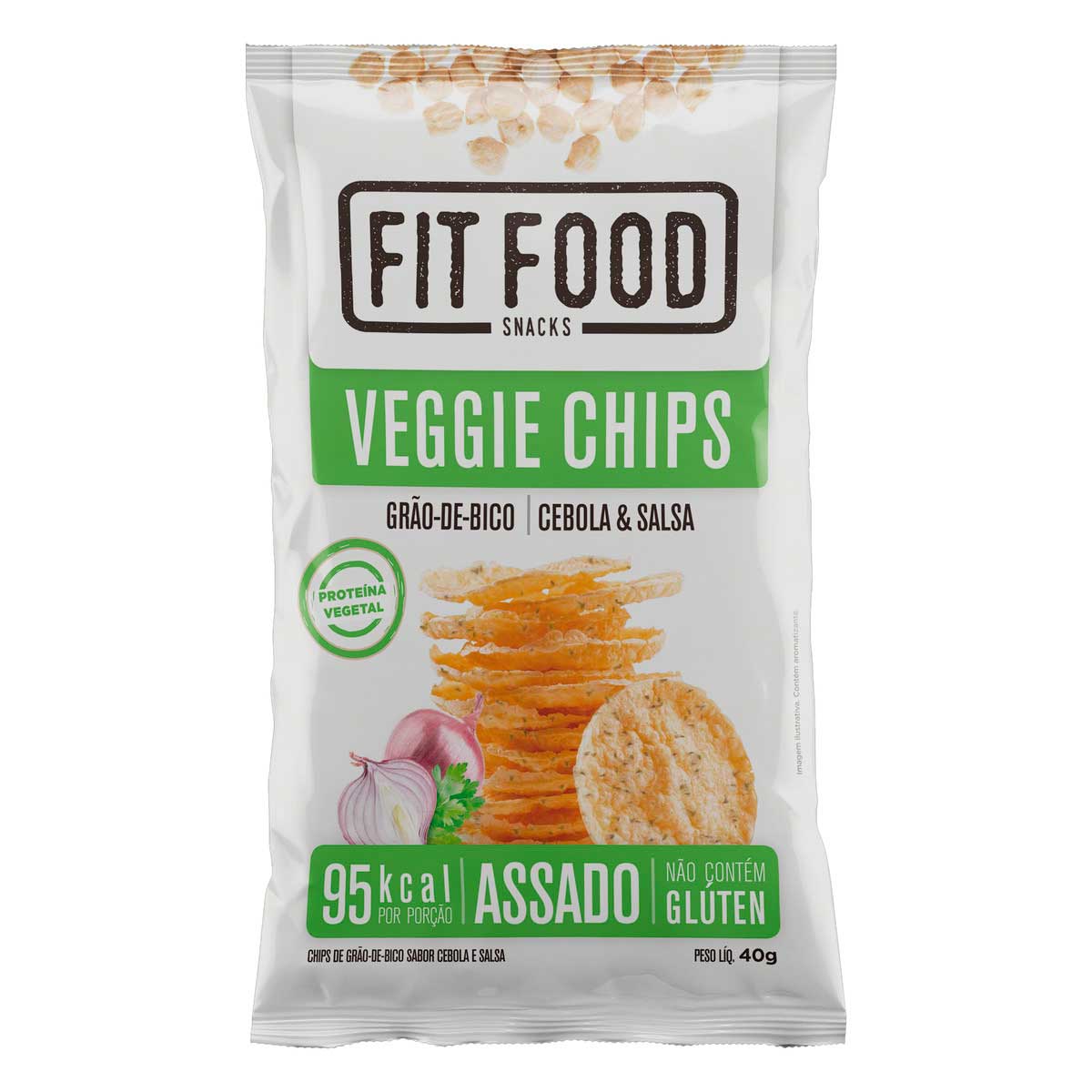 Chips de Grão-de-Bico Cebola & Salsa Fit Food 40g