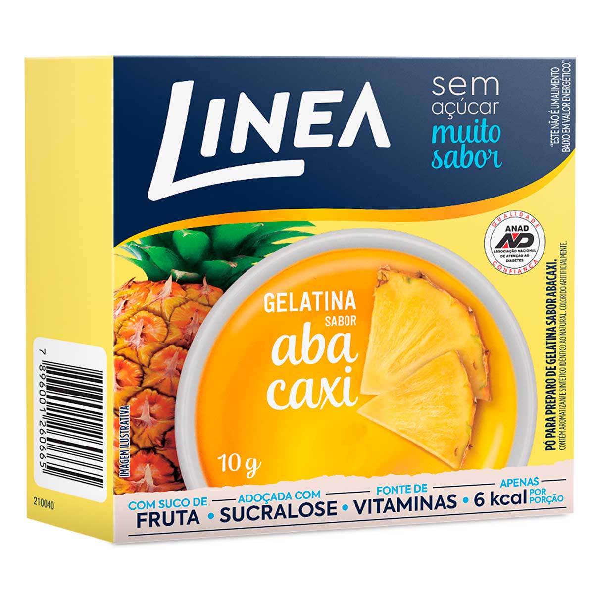 Gelatina Sabor Abacaxi Linea 10g