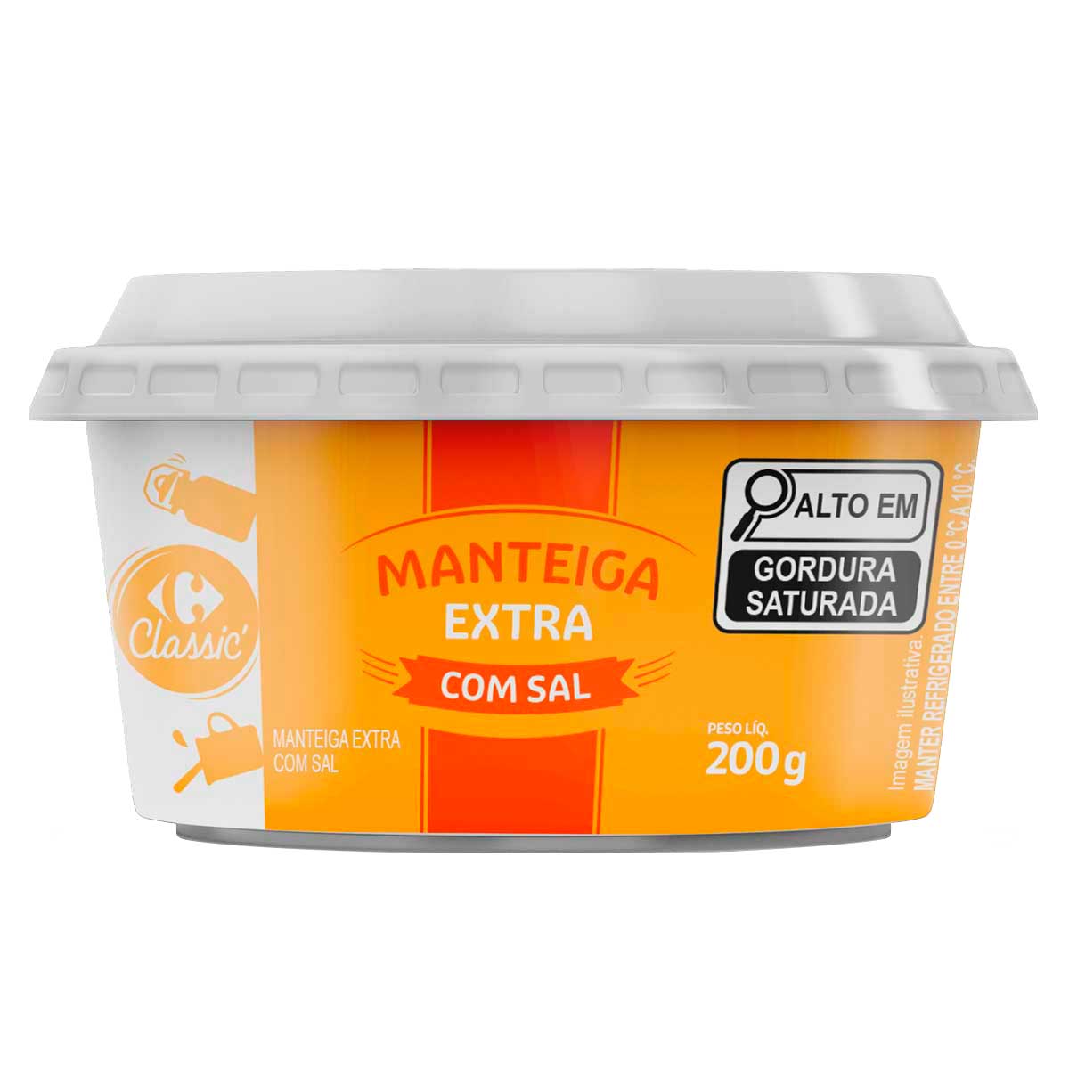 Manteiga Extra com Sal Carrefour Pote 200 g