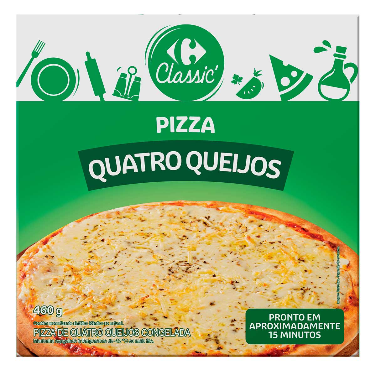 Pizza de Quatro Queijos Carrefour Classic 460g