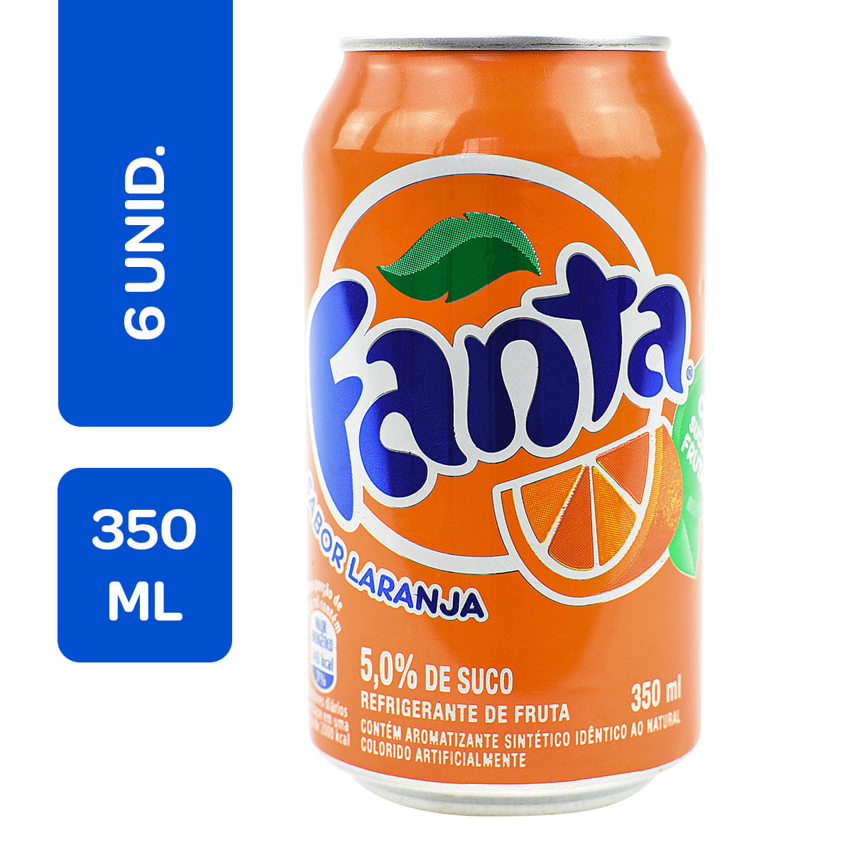 Fanta Laranja 350ml Pack com 6 unidades