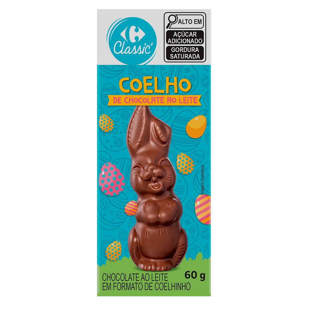 Coelho de Chocolate ao Leite Carrefour Classic 60g