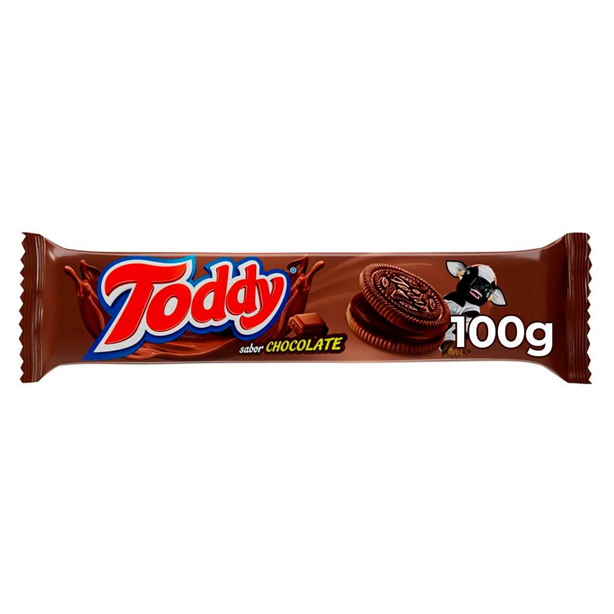 Biscoito Chocolate Recheio Chocolate Toddy Pacote 100 g