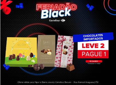 feriadão Black - chocolates importados