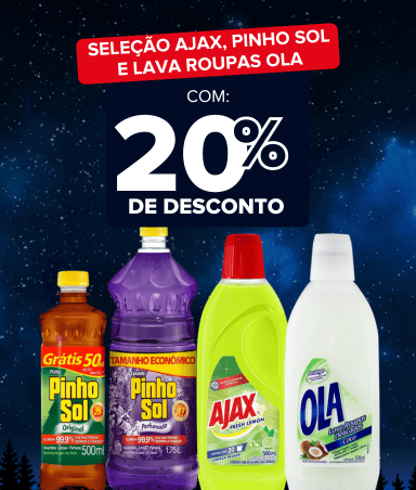 ESQUENTA BLACK: Seleção Ajax, Pinho sol e lava roupas Ola com 20% off