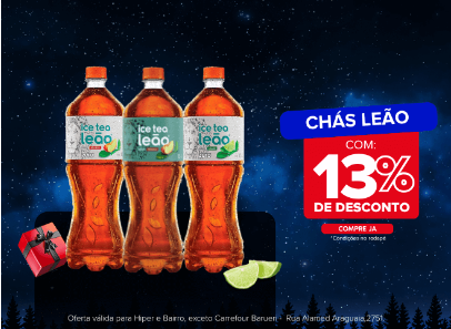 "Chás Leão com até 13% off "