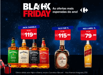 black friday - promoção de whiskys