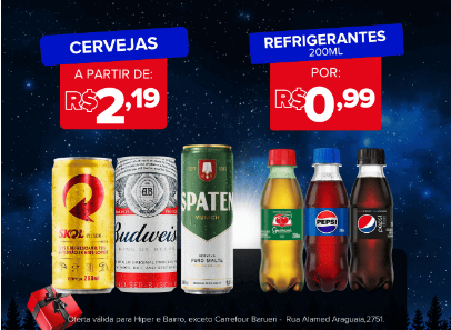 "Refrigerantes 200mL por 0,99 "