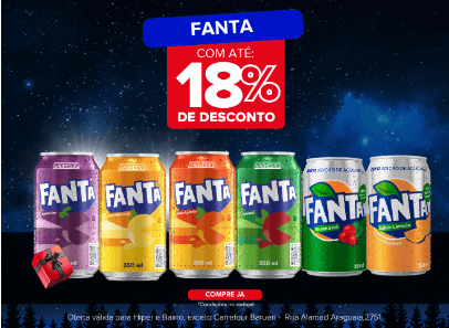 "Fanta com até 18% de desconto "