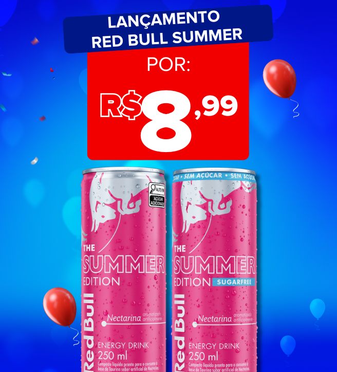 Aniversário Carrefour: Lançamento Red Bull Summer por R$8,99