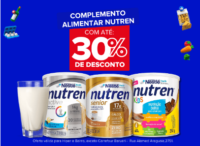 "Complemento Alimentar Nutren com até 30% off de desconto "